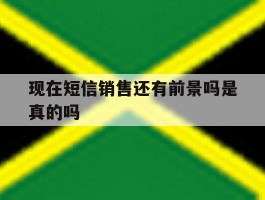 现在短信销售还有前景吗是真的吗