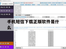 手机短信下载正版软件是什么
