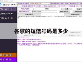 谷歌的短信号码是多少