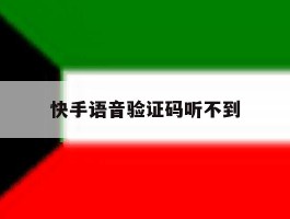 快手语音验证码听不到