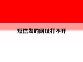 短信发的网址打不开
