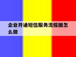 企业开通短信服务流程图怎么做