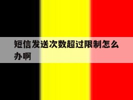短信发送次数超过限制怎么办啊