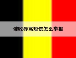 催收辱骂短信怎么举报