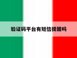 验证码平台有短信提醒吗