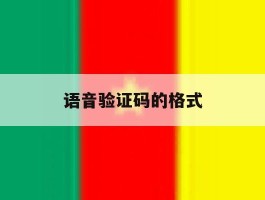 语音验证码的格式