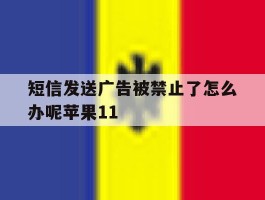 关于短信发送广告被禁止了怎么办呢苹果11的信息
