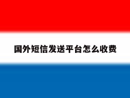 国外短信发送平台怎么收费