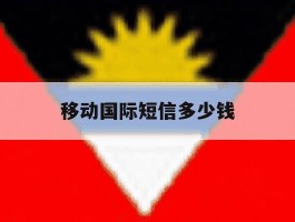 移动国际短信多少钱