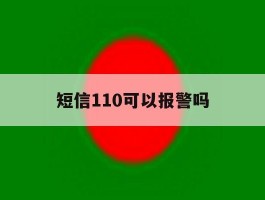 短信110可以报警吗
