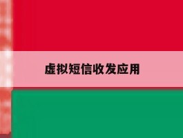 虚拟短信收发应用