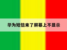 华为短信来了屏幕上不显示
