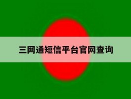 三网通短信平台官网查询