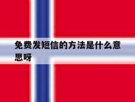 免费发短信的方法是什么意思呀