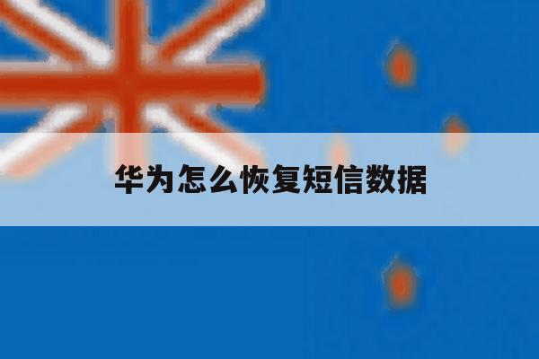 华为怎么恢复短信数据 华为怎么恢复短信数据