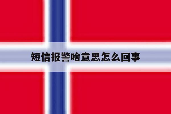 短信报警啥意思怎么回事 短信报警啥意思怎么回事
