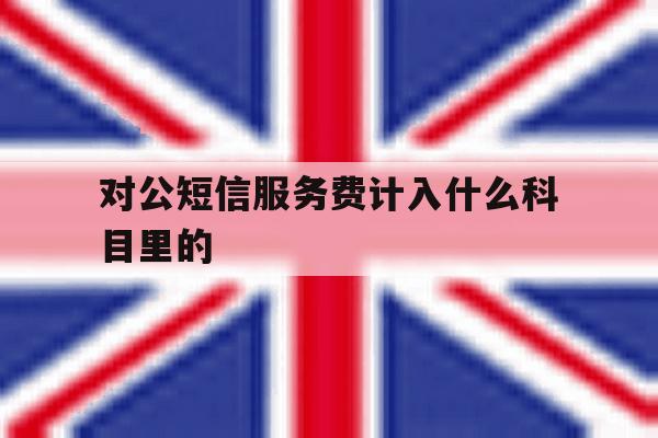 对公短信服务费计入什么科目里的 对公短信服务费计入什么科目里的