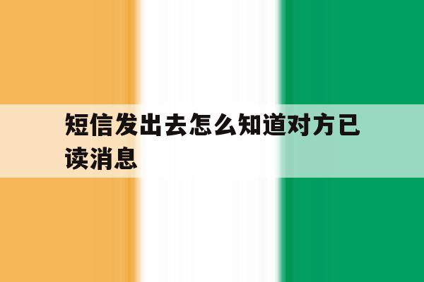 短信发出去怎么知道对方已读消息 短信发出去怎么知道对方已读消息
