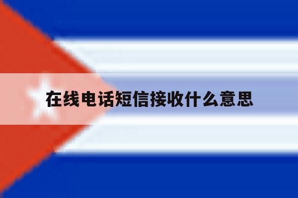 在线电话短信接收什么意思 在线电话短信接收什么意思