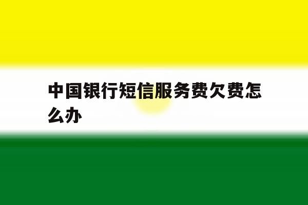 中国银行短信服务费欠费怎么办 中国银行短信服务费欠费怎么办