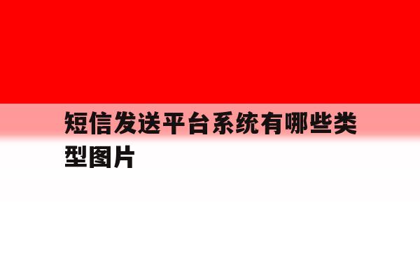 关于短信发送平台系统有哪些类型图片的信息 关于短信发送平台系统有哪些类型图片的信息