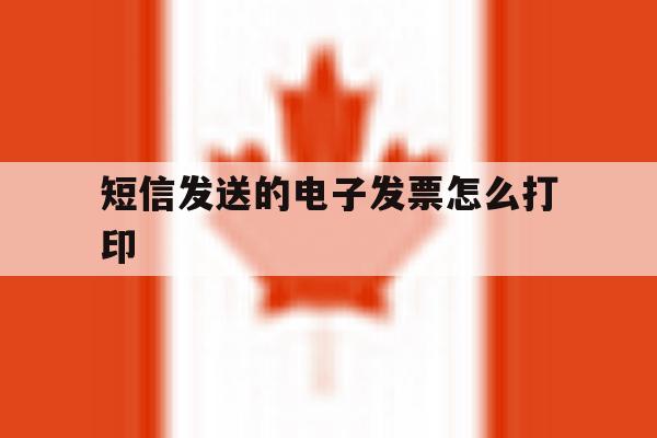 短信发送的电子发票怎么打印 短信发送的电子发票怎么打印