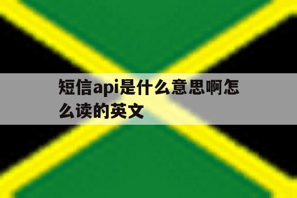 短信api是什么意思啊怎么读的英文 短信api是什么意思啊怎么读的英文