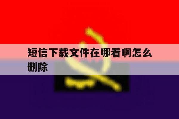 短信下载文件在哪看啊怎么删除 短信下载文件在哪看啊怎么删除