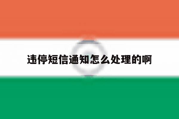 违停短信通知怎么处理的啊 违停短信通知怎么处理的啊