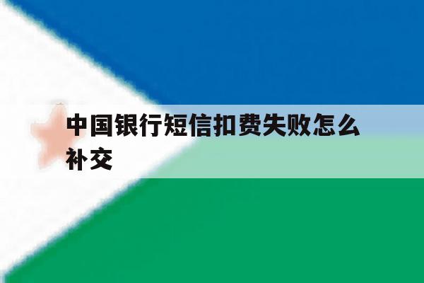 中国银行短信扣费失败怎么补交 中国银行短信扣费失败怎么补交