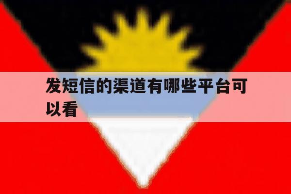 发短信的渠道有哪些平台可以看 发短信的渠道有哪些平台可以看