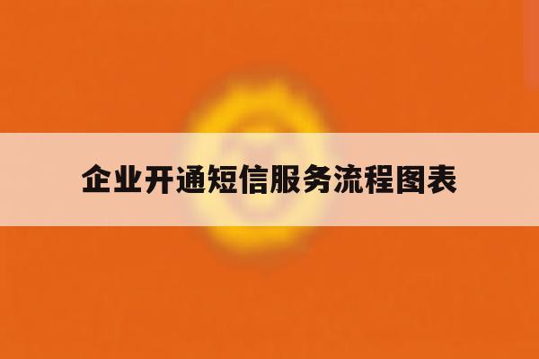企业开通短信服务流程图表 企业开通短信服务流程图表