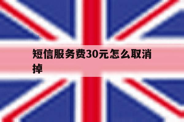短信服务费30元怎么取消掉 短信服务费30元怎么取消掉
