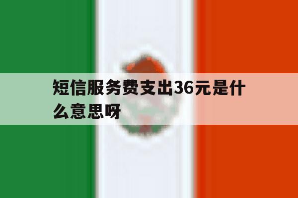短信服务费支出36元是什么意思呀 短信服务费支出36元是什么意思呀
