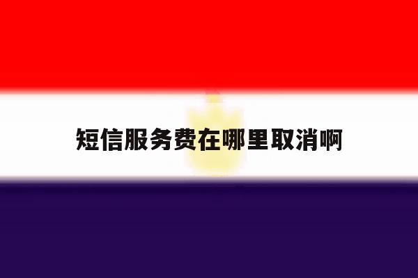 短信服务费在哪里取消啊 短信服务费在哪里取消啊