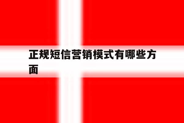 正规短信营销模式有哪些方面 正规短信营销模式有哪些方面