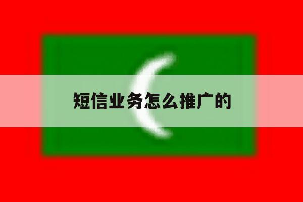 短信业务怎么推广的 短信业务怎么推广的